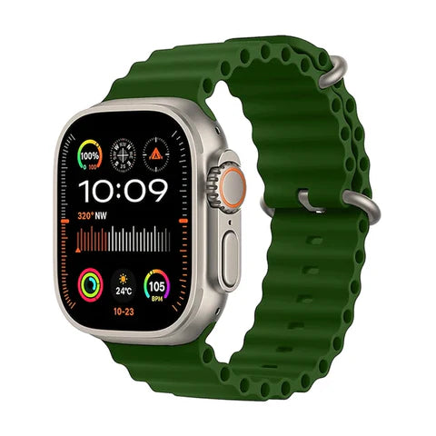 Ultra 10 Smart Watch | 10 In 1 Straps+jelly Case | Bt Calling | Super Hd Display 49mm | Multi Color Straps & Wireless Charging