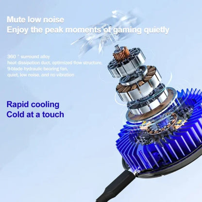 Js80 Mobile Phone Cooler Magnetic/back Clip 2 In 1 Semiconductor Cooling Fan For Iphone Android Cool Radiator