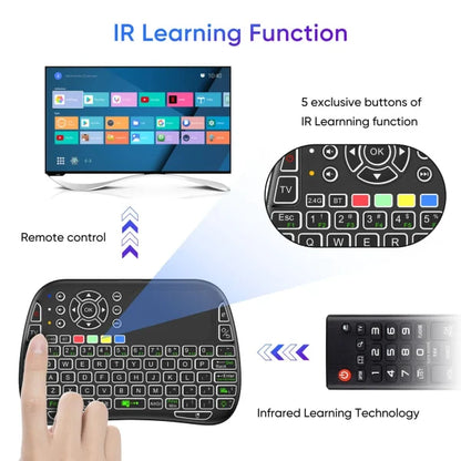 M9 Bluetooth Mini Wireless Keyboard Mouse Combo 7 Backlit 2.4g