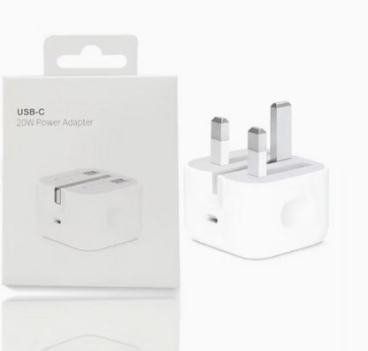 3 Pin Plug 20w Usb-c Power Adapter Fast Charging Type C