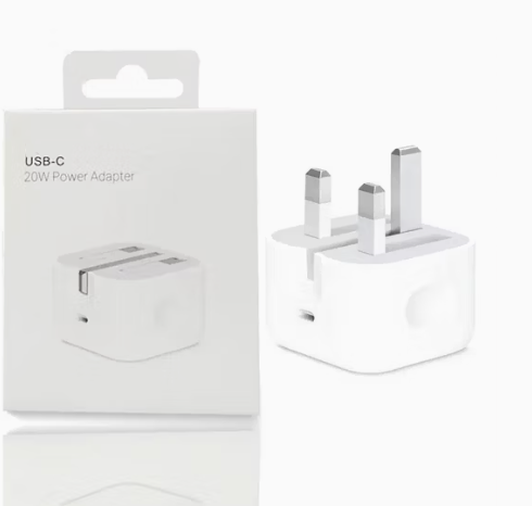 3 Pin Plug 20w Usb-c Power Adapter Fast Charging Type C